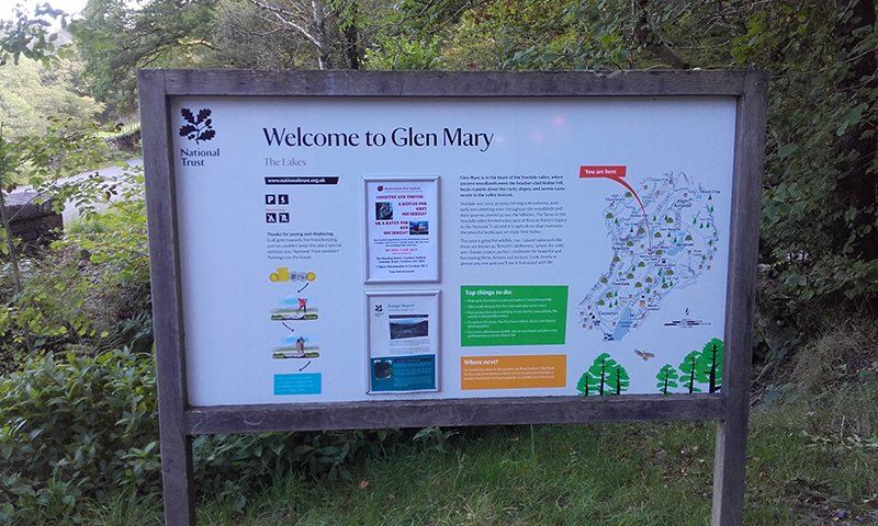 Glen Mary National Trust car park